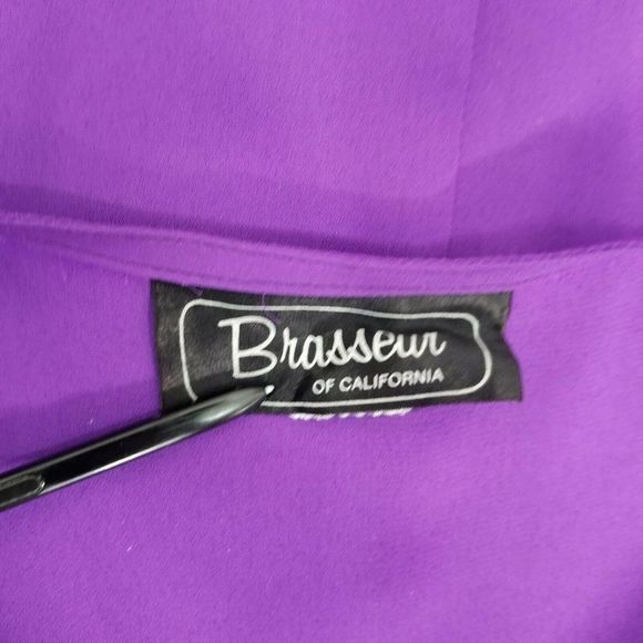 VTG Brasseur of California‎ Purple Sheer Nightgown - Picture 7 of 8